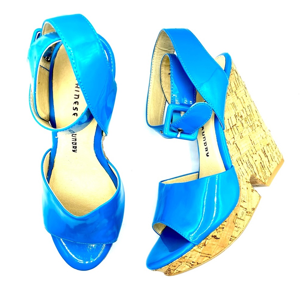 Chinese Laundry | Patent Leather Aqua Platforms